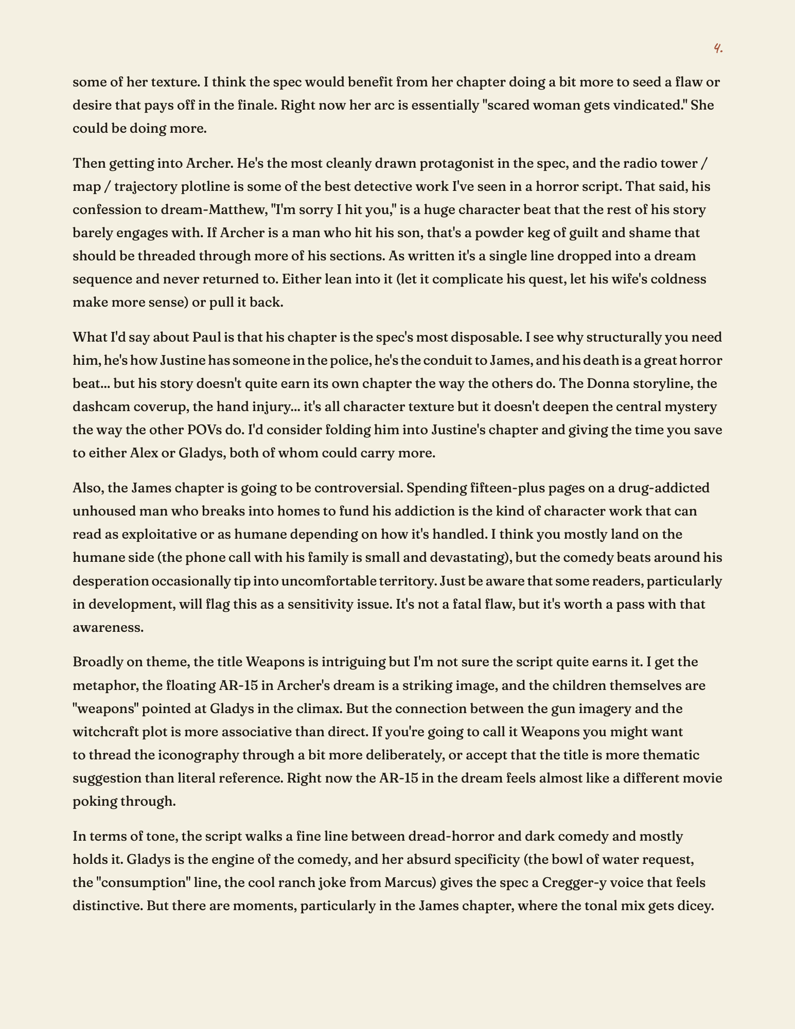 Auteur coverage of Weapons, page 4 of 8